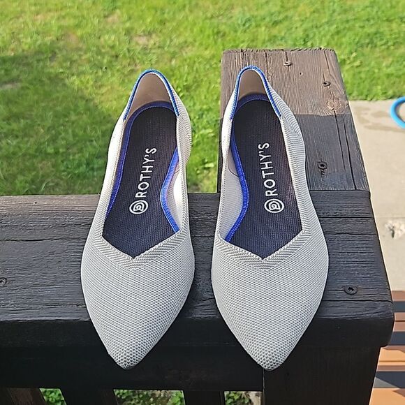 ROTHY'S THE POINT Slip on Ballet Flats Pointed Toe Washable Comfort Shoe SZ: W10 - Picture 3 of 16